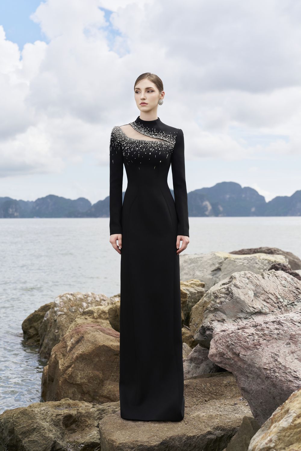 See-Through Cut-Out Straight Dress