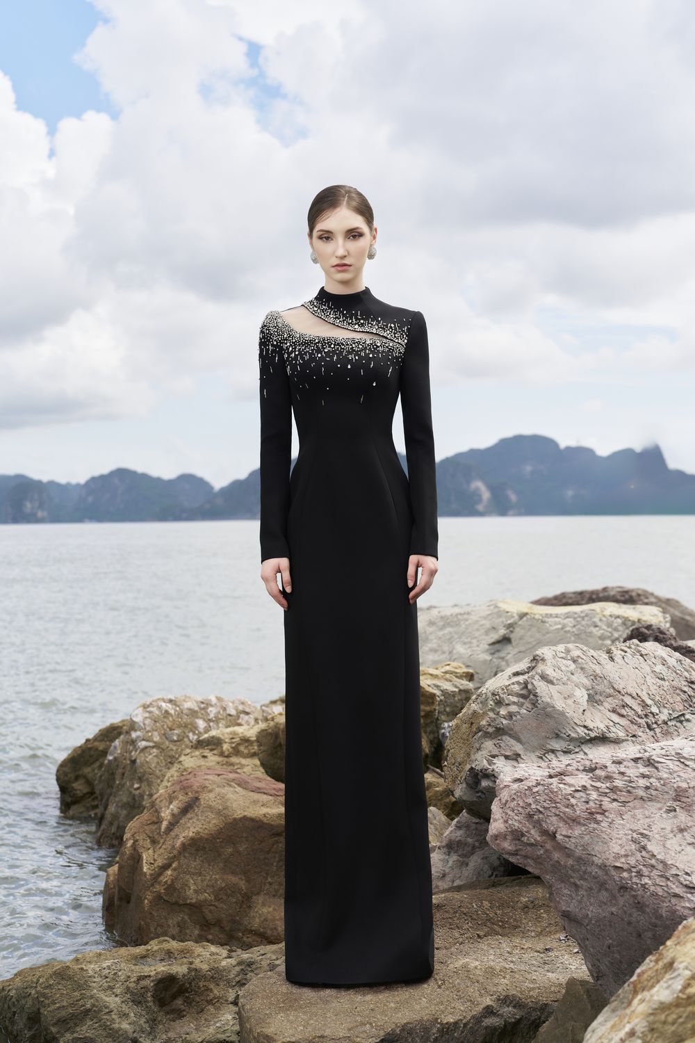 See-Through Cut-Out Straight Dress