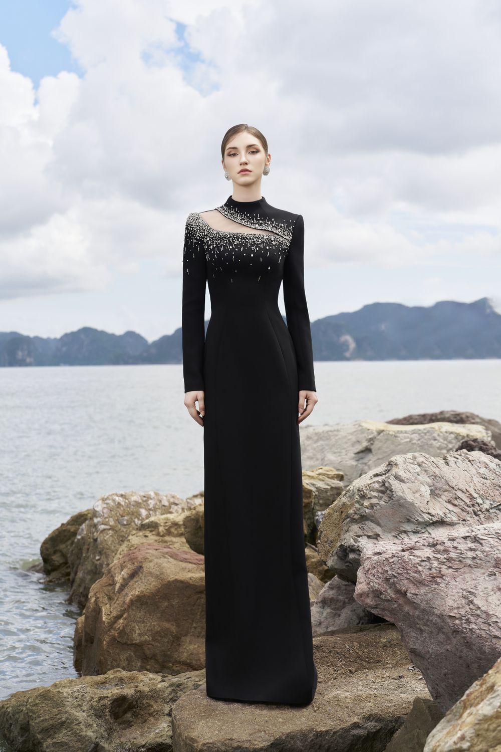 See-Through Cut-Out Straight Dress