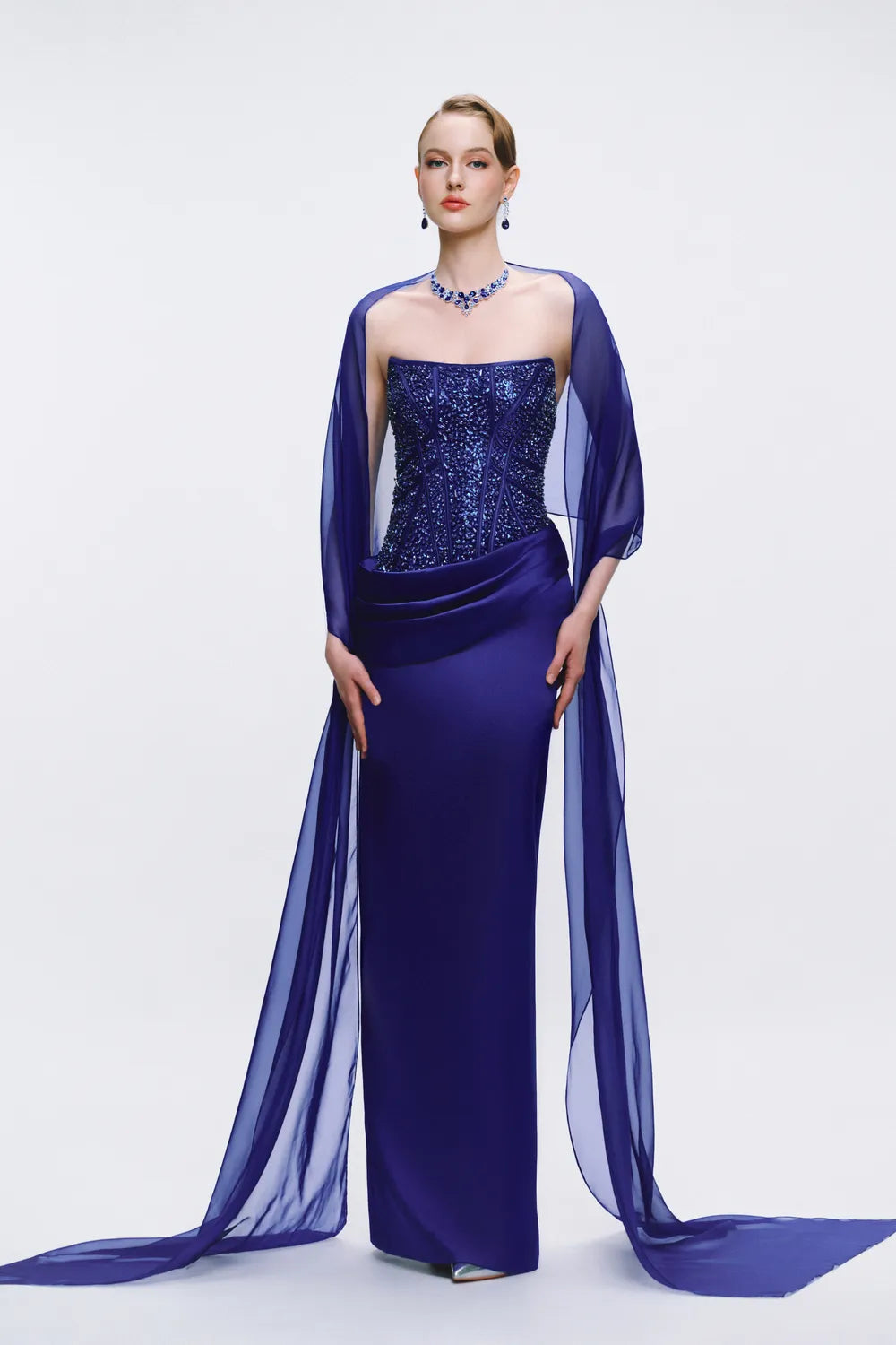 Sparkling Corset Top Strapless Dress