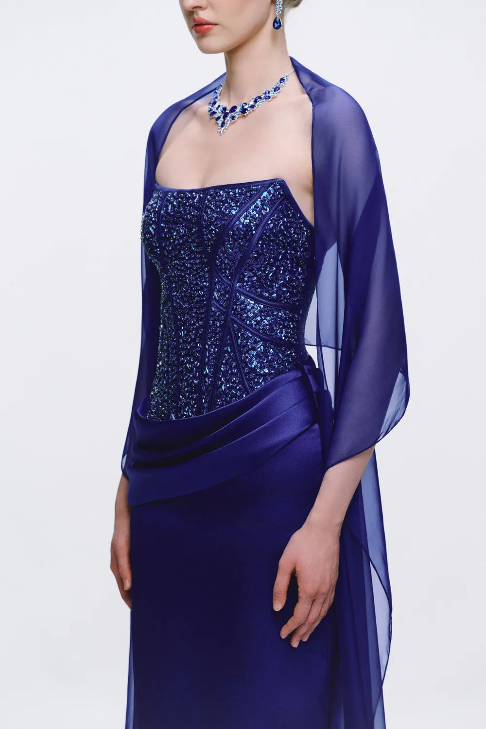Sparkling Corset Top Strapless Dress