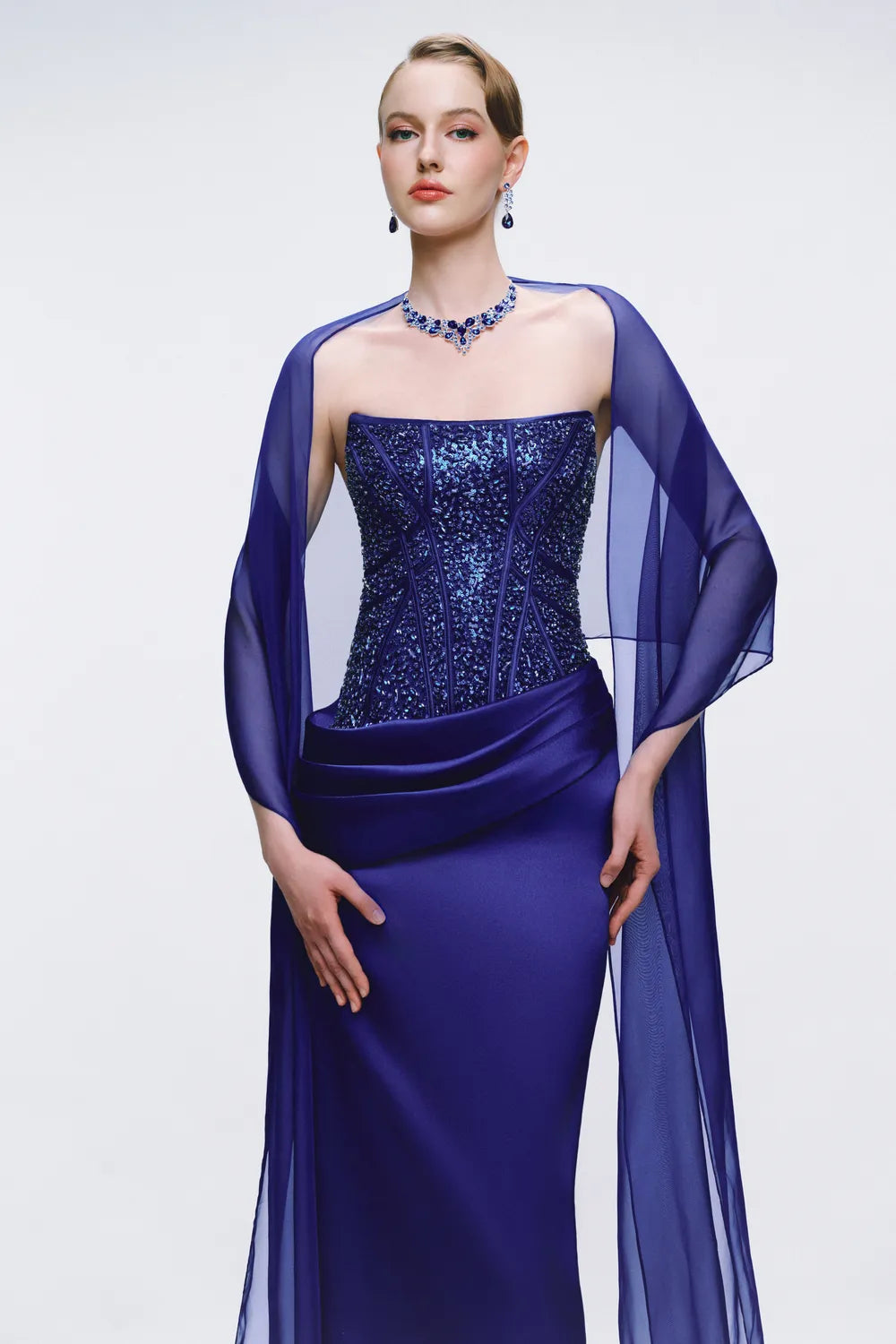 Sparkling Corset Top Strapless Dress