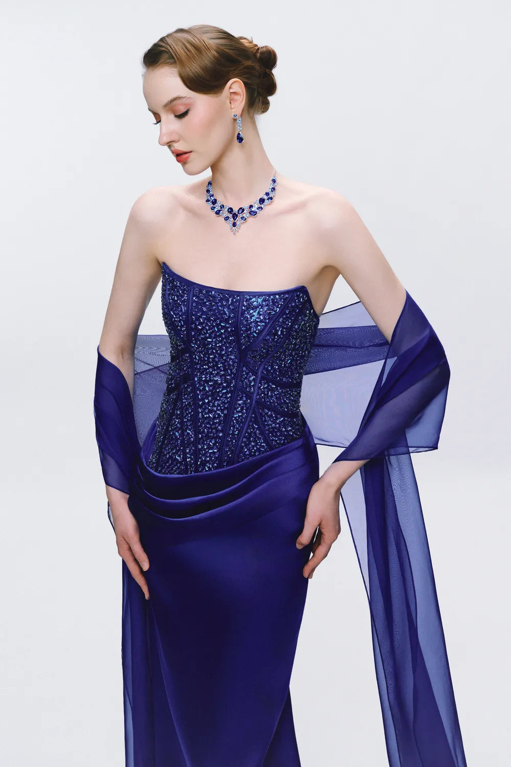 Sparkling Corset Top Strapless Dress