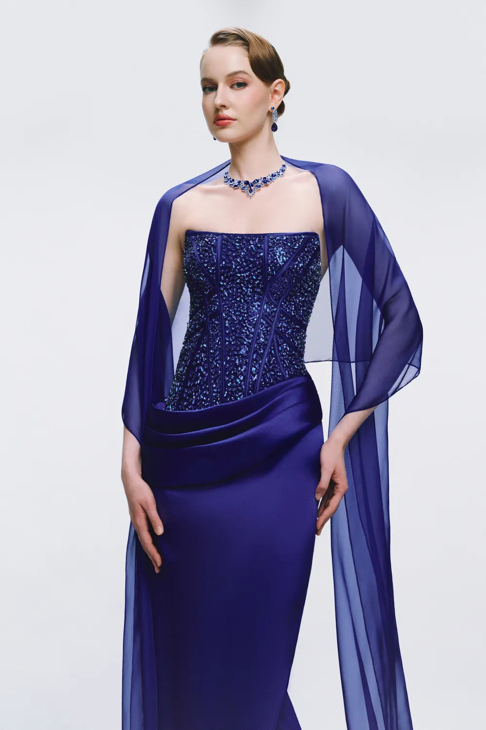 Sparkling Corset Top Strapless Dress