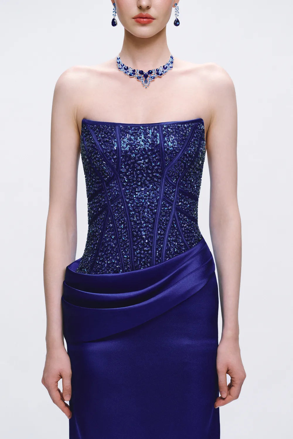 Sparkling Corset Top Strapless Dress