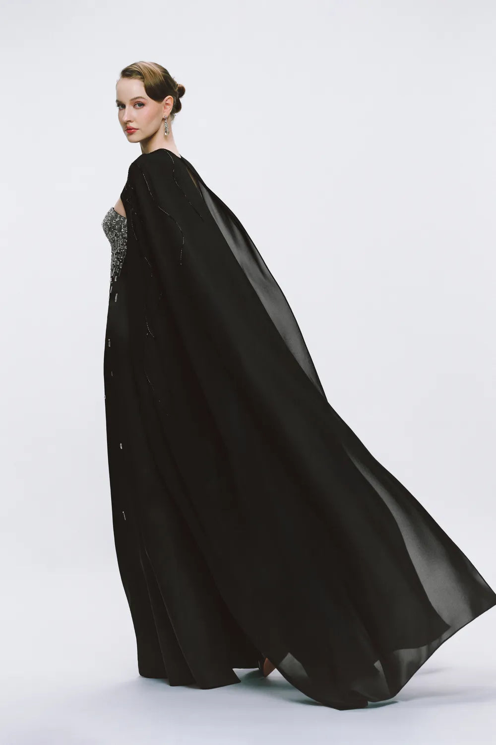 Fallen Embellished Strapless Dress