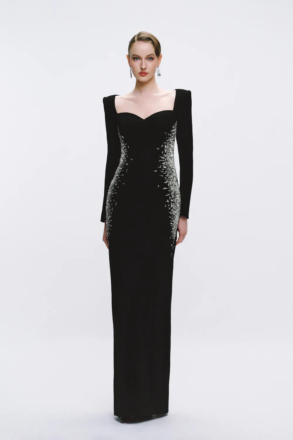 Trapezoid Semi-Heart Chestline Bodyfit Dress