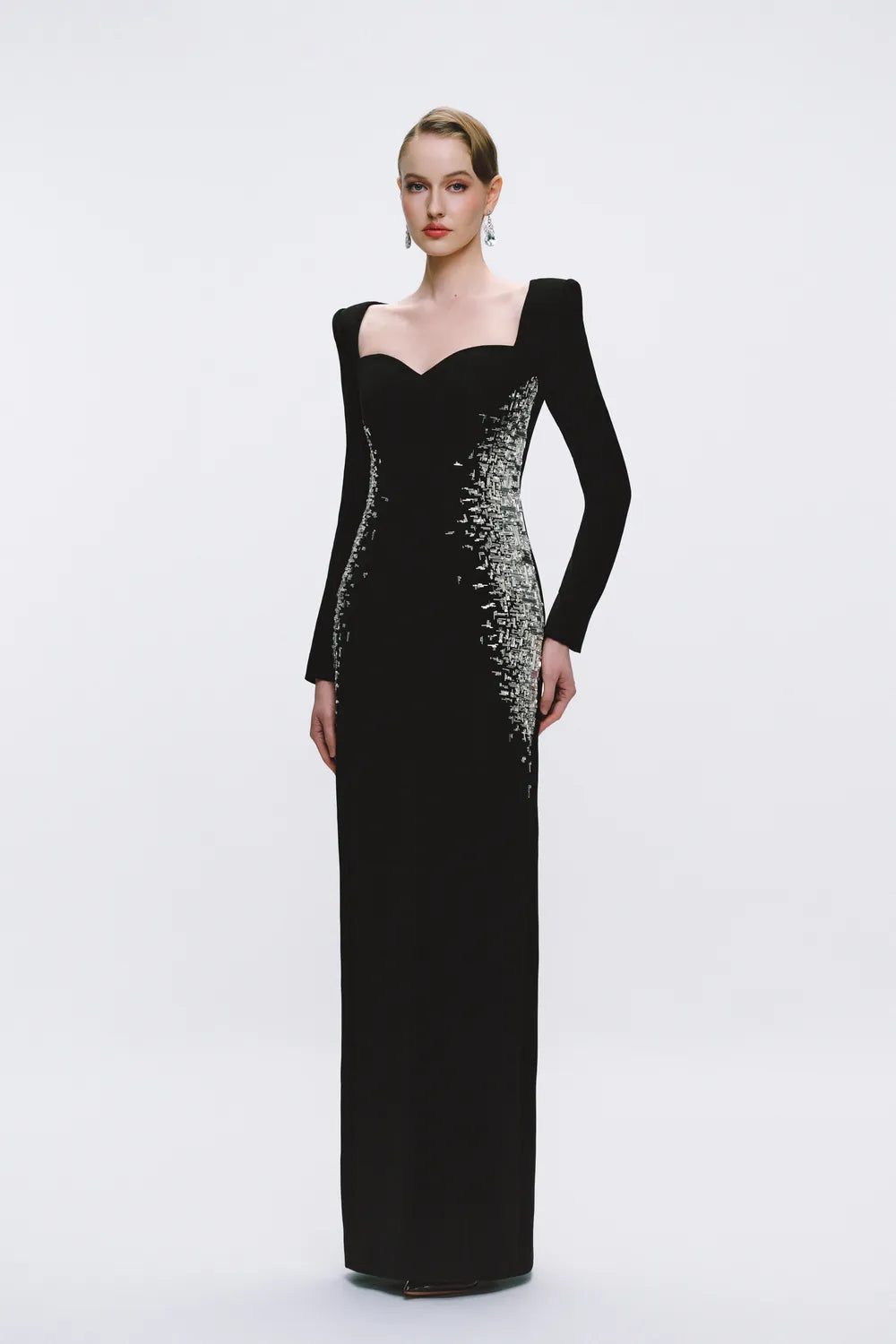 Trapezoid Semi-Heart Chestline Bodyfit Dress