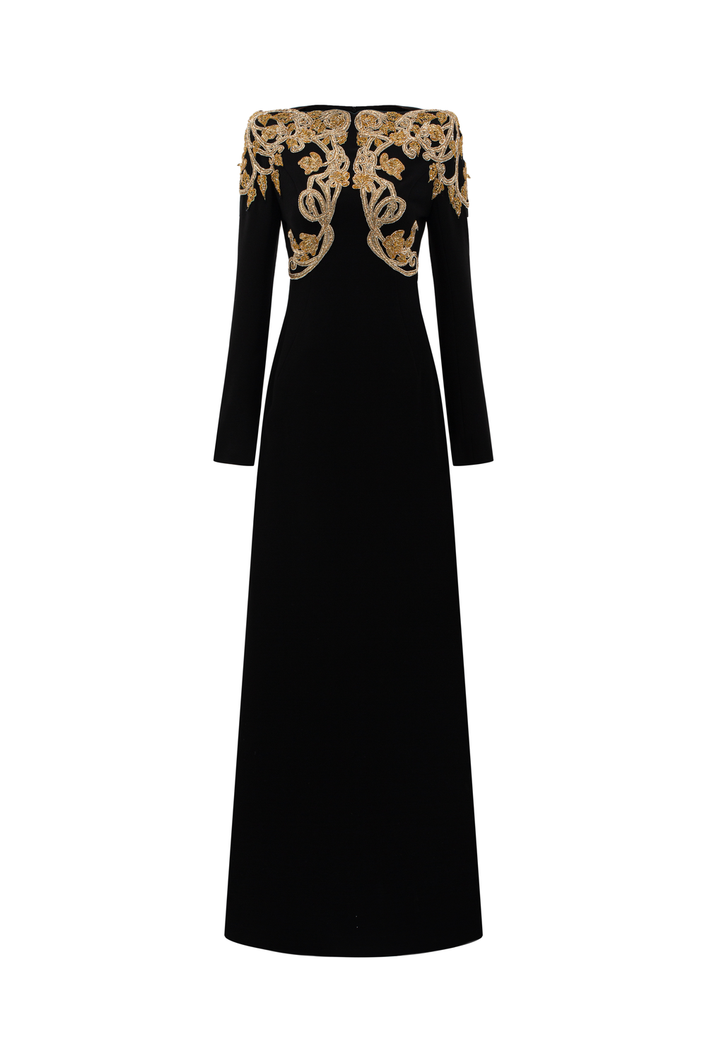 Boat Neck Symmetric Embellished Dress