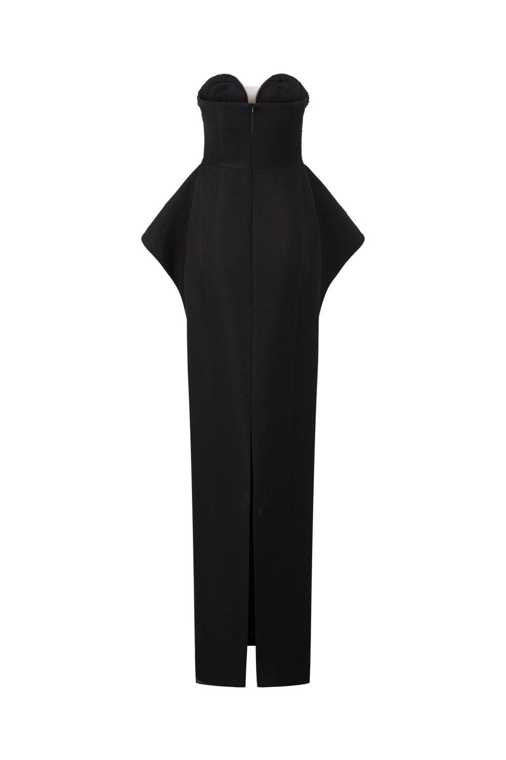 Crystal Strapless Peplum Dress XL / Black Crystal Strapless Peplum Dress XL / Black