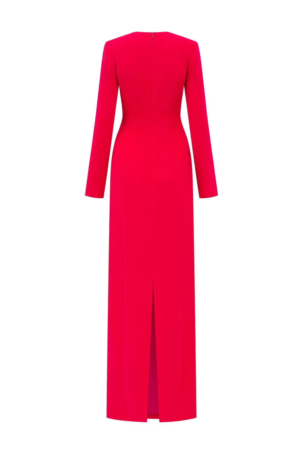 Padded Shoulder Crystal Embellished Straight Dress