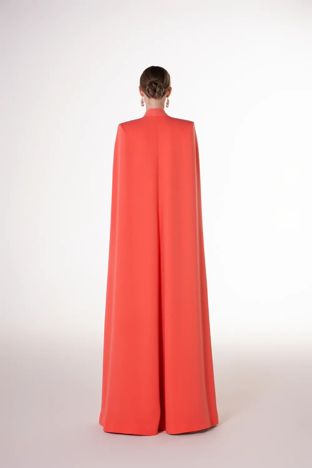 Shoulder Crystal Embellished Cape And Strappy Dress Set