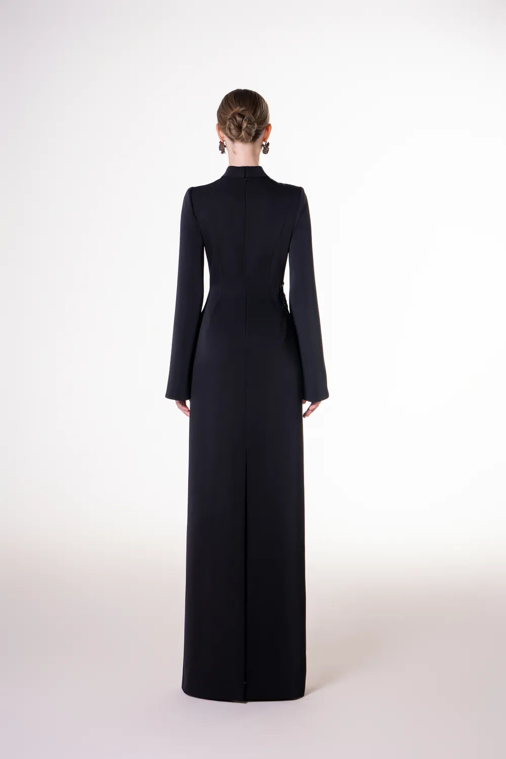 High Neck Tear-Drop Cut Out Chest Dress