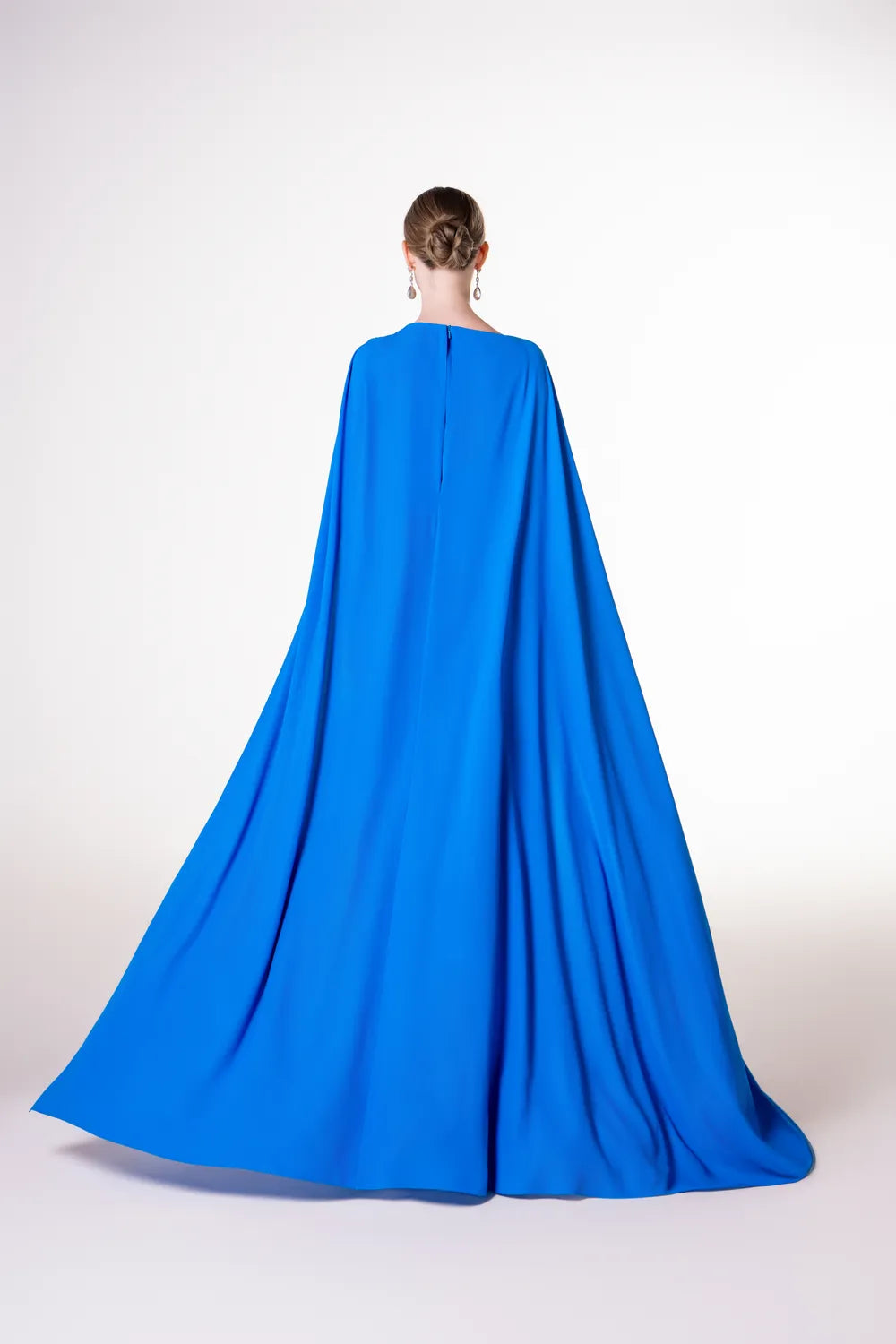 Cross Over Long Cape Dress