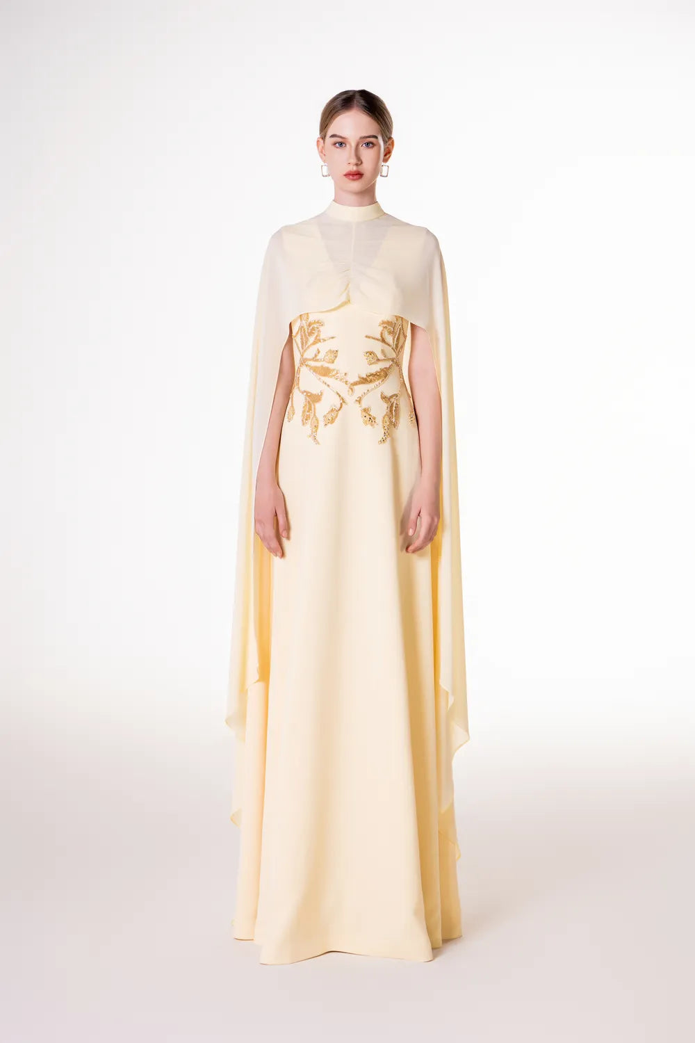 See-Through Long Back Flap A-line Dress