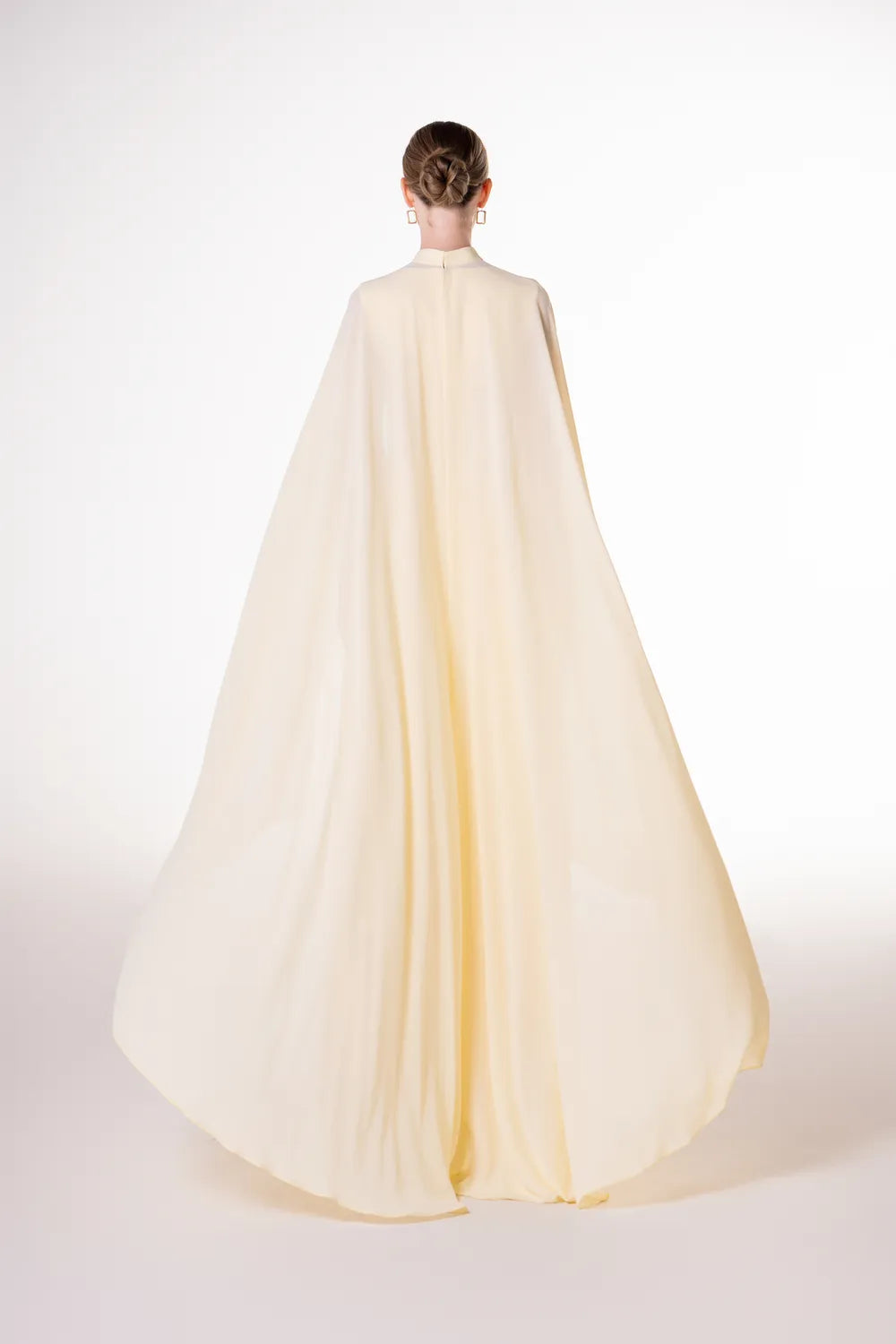 See-Through Long Back Flap A-line Dress