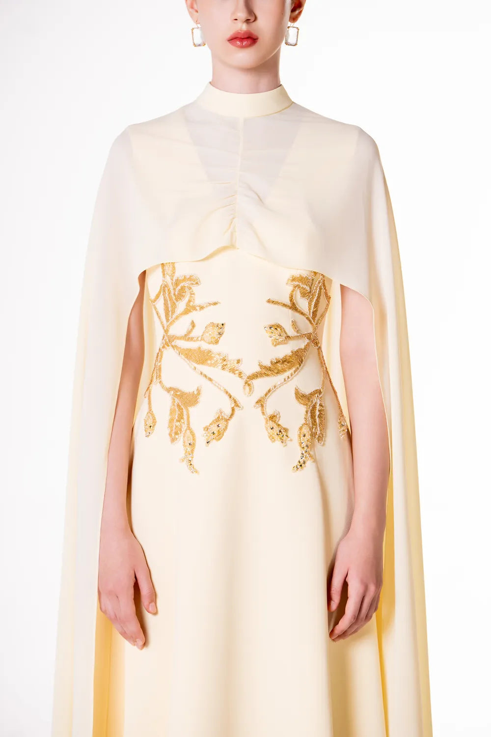 See-Through Long Back Flap A-line Dress