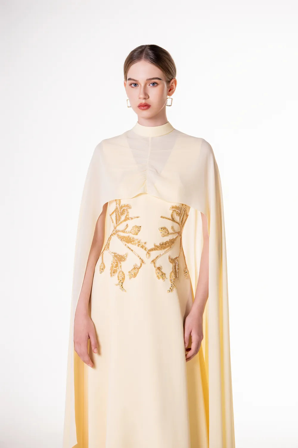 See-Through Long Back Flap A-line Dress
