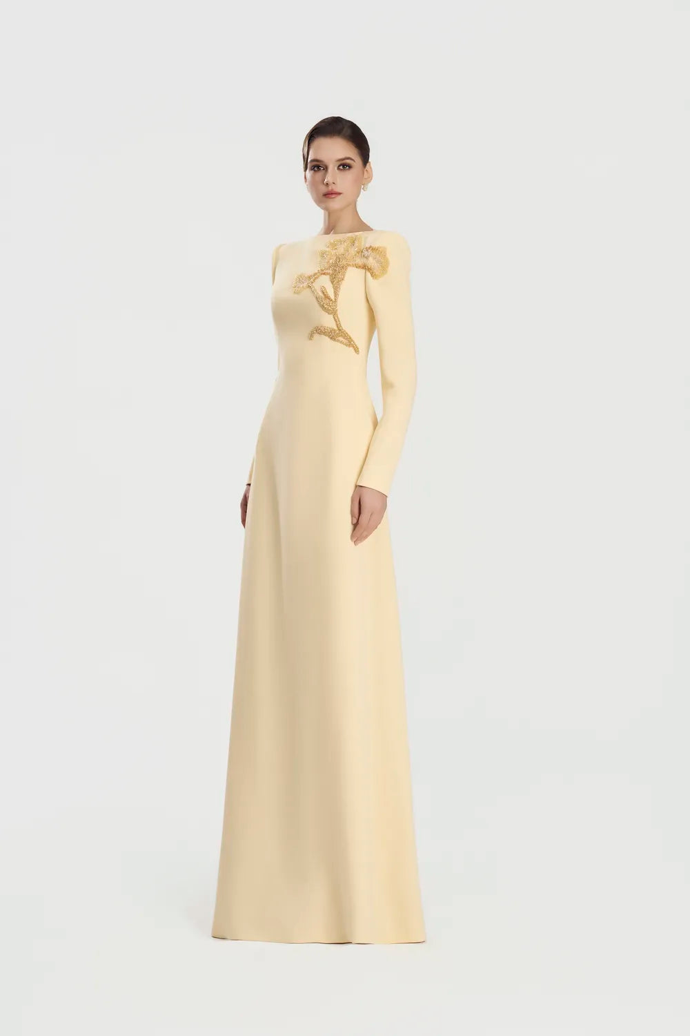Boat Neck A-Line Dress - TRACY COUTURE