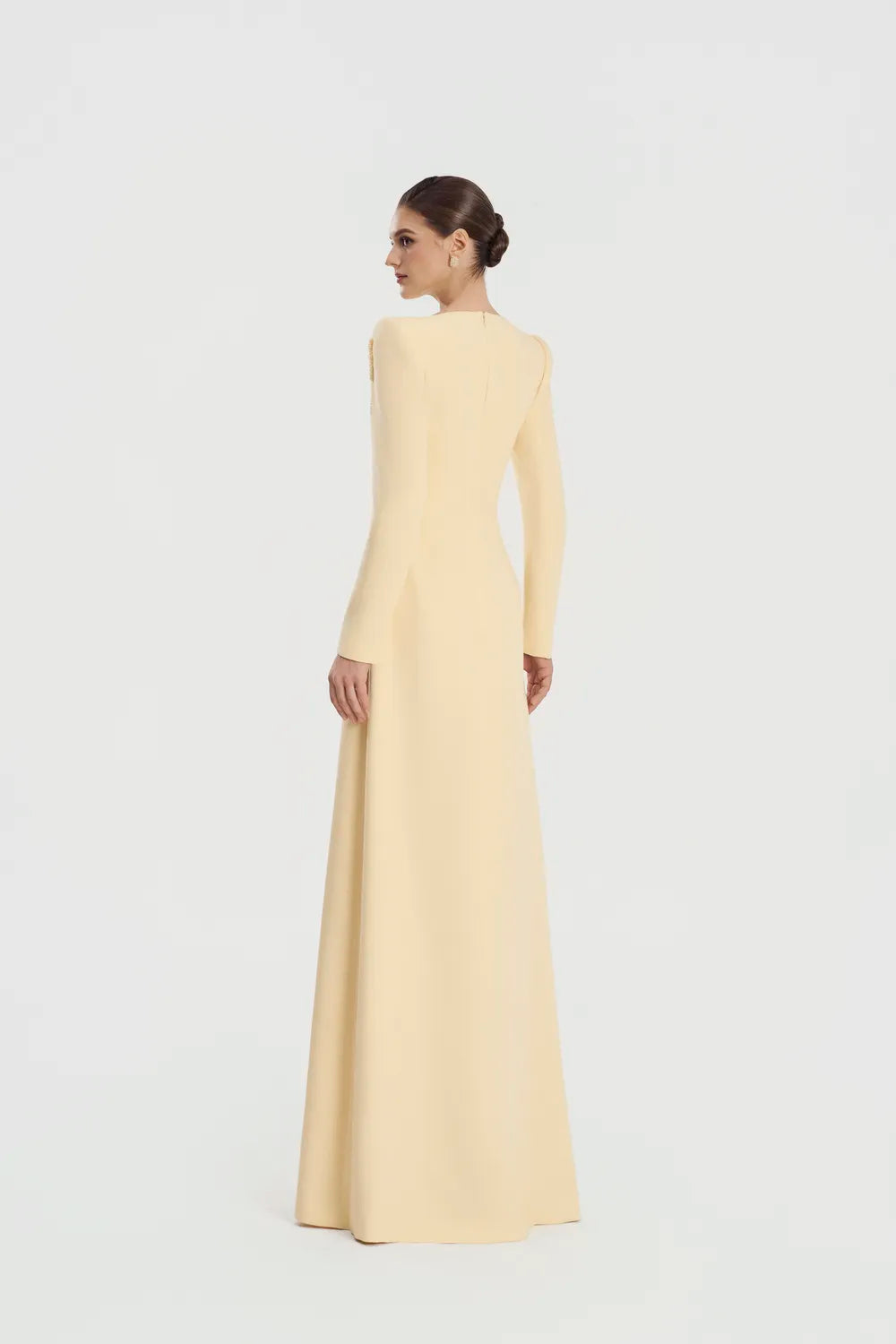Boat Neck A-Line Dress - TRACY COUTURE