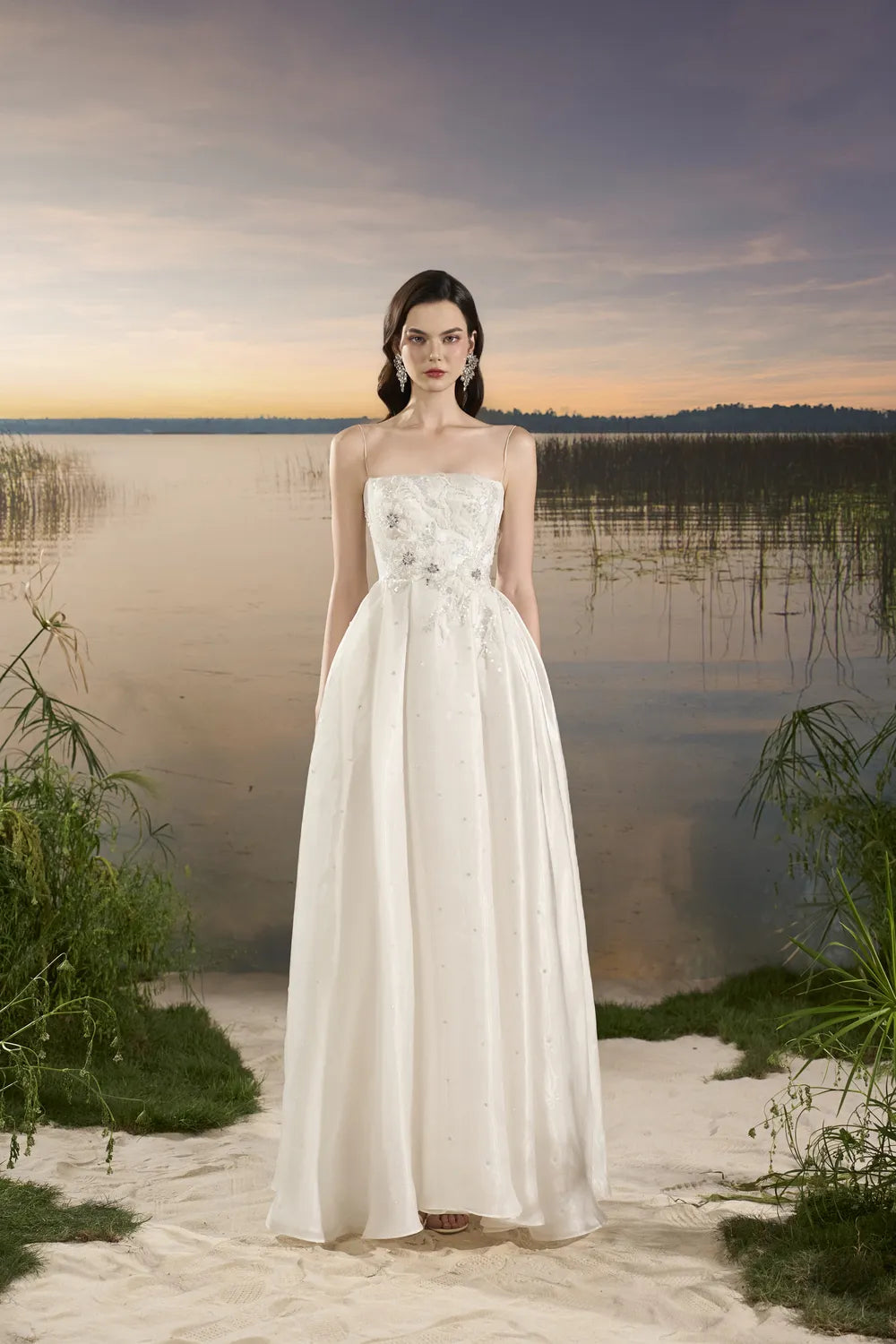Spaghetti Strap Puffy Dress - TRACY COUTURE