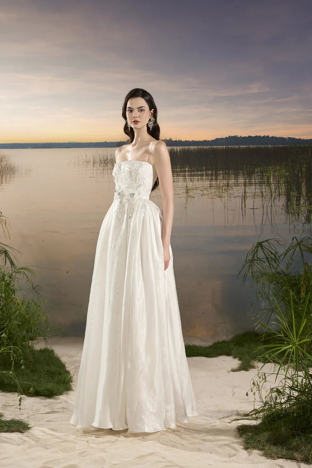Spaghetti Strap Puffy Dress - TRACY COUTURE