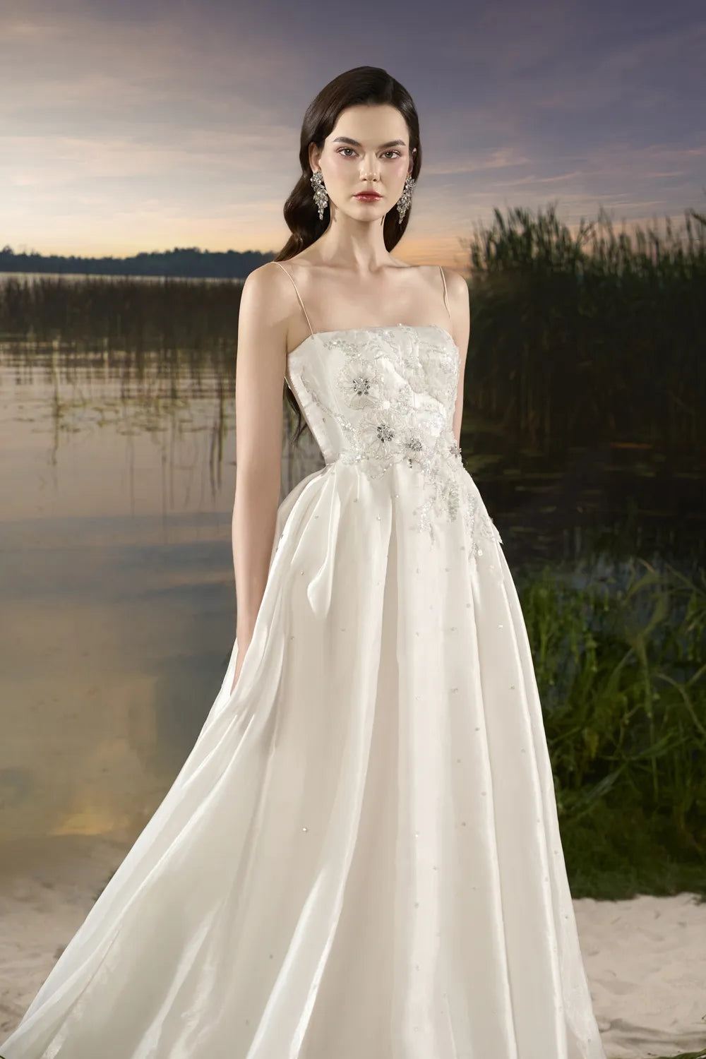 Spaghetti Strap Puffy Dress - TRACY COUTURE