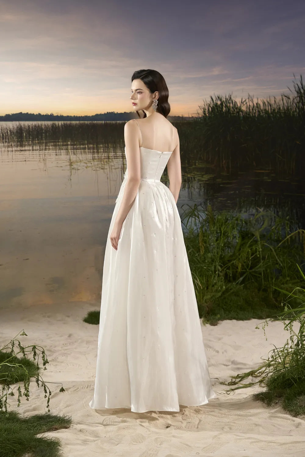 Spaghetti Strap Puffy Dress - TRACY COUTURE