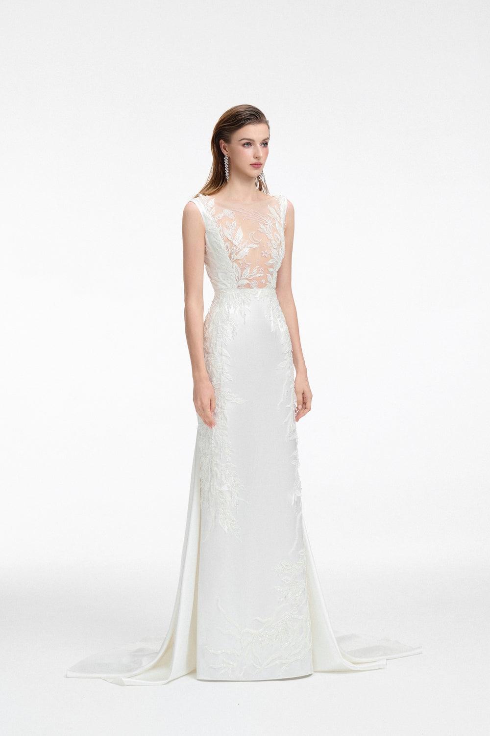 Sleeveless See-Through Chest Dress