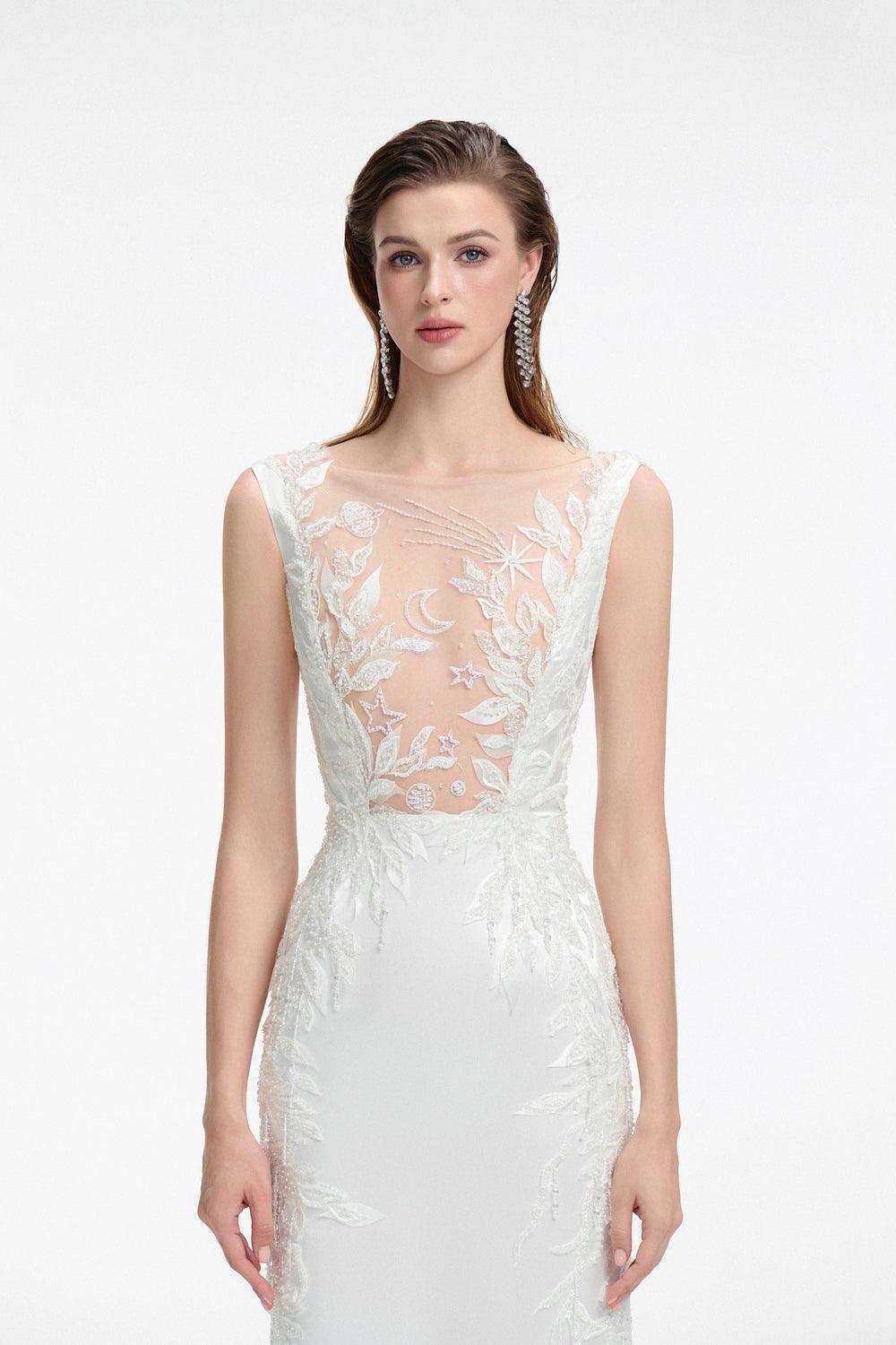 Sleeveless See-Through Chest Dress