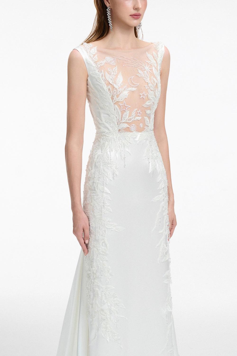 Sleeveless See-Through Chest Dress