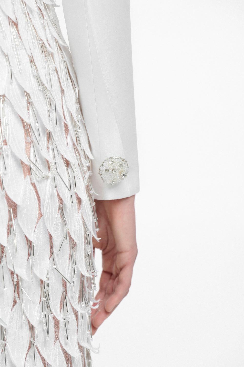 Long Sleeve Layered Leaf Dress