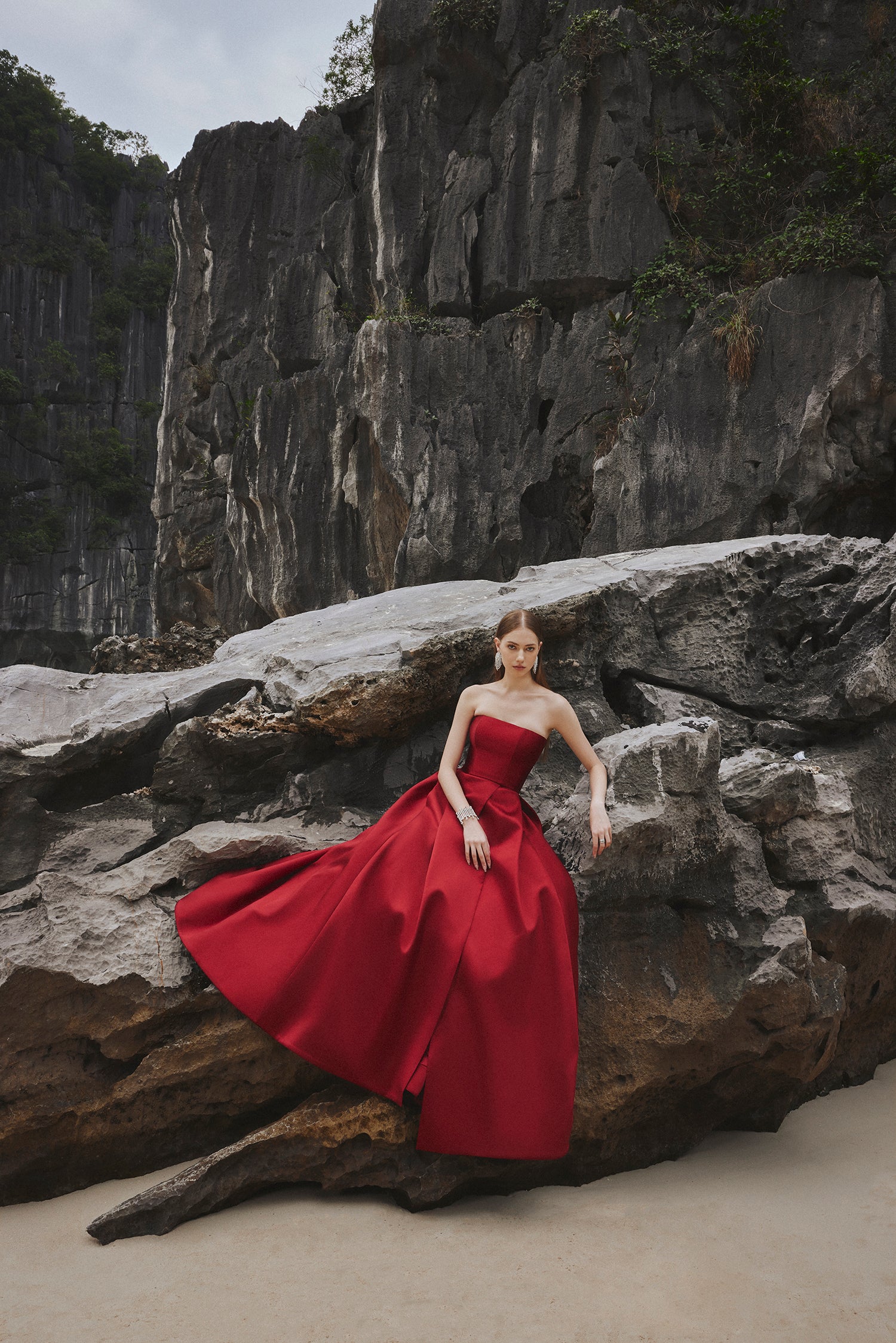 Strapless A-Line Full Dress