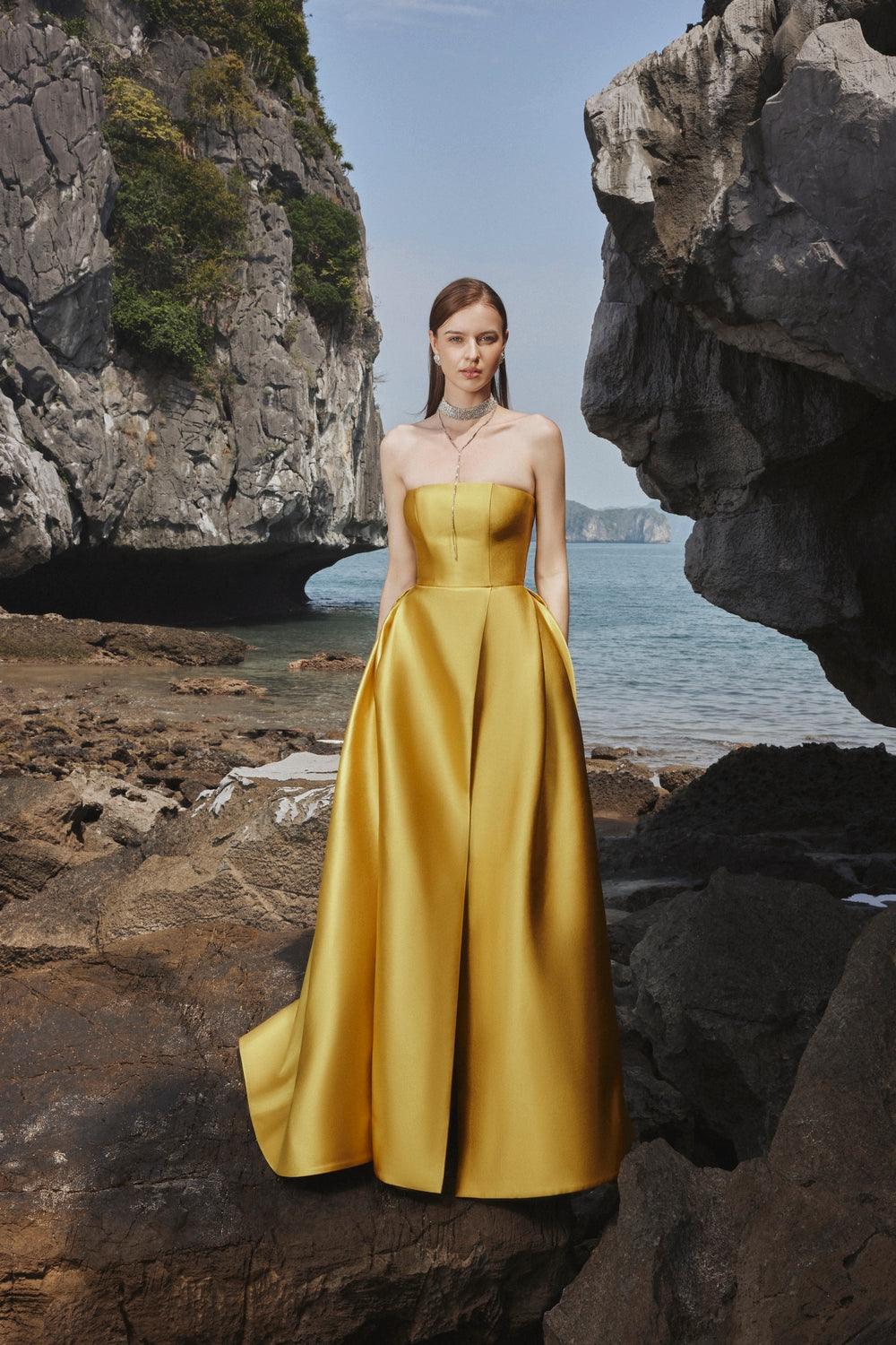 Strapless A-Line Full Dress