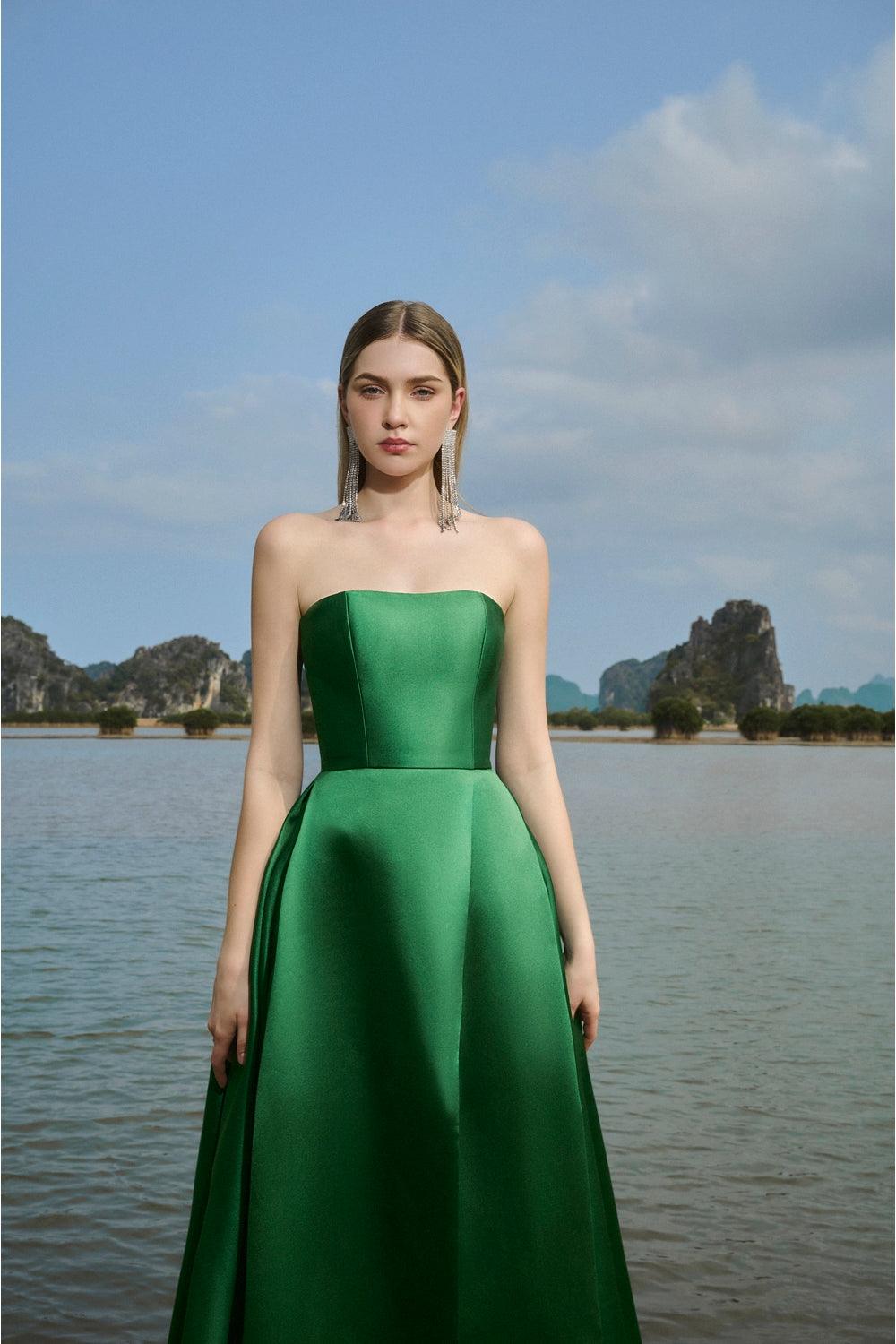 Strapless A-Line Full Dress