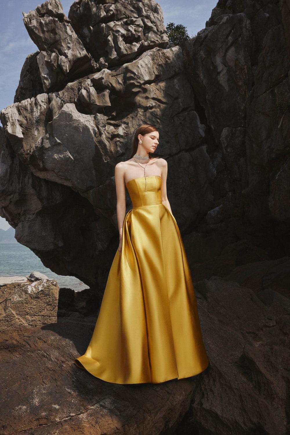 Strapless A-Line Full Dress