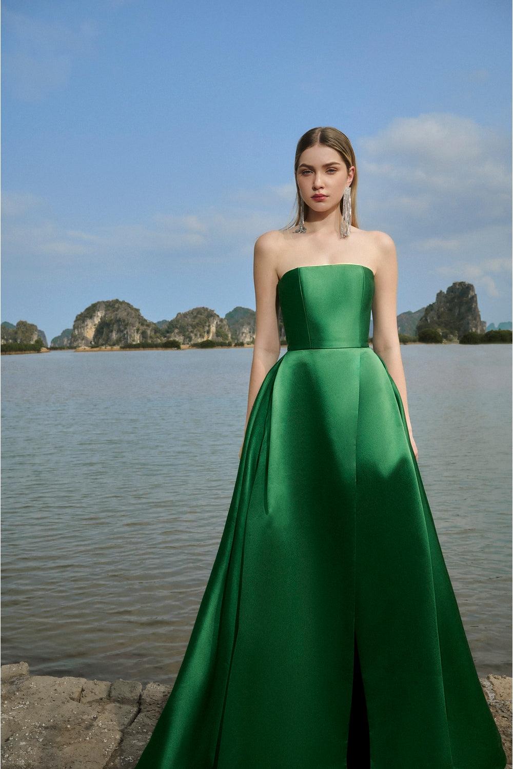 Strapless A-Line Full Dress