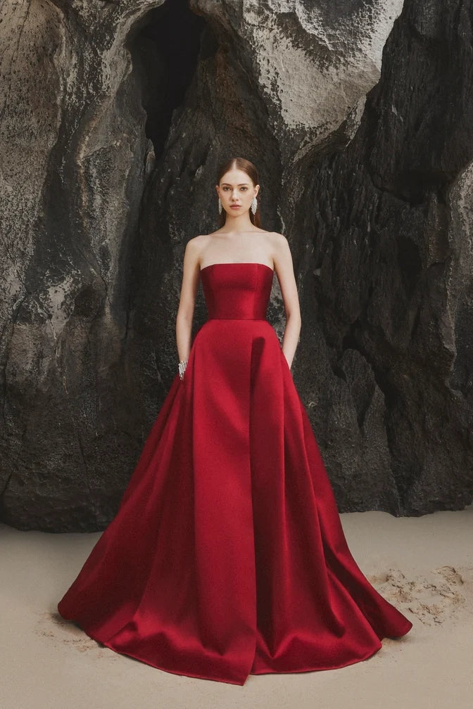 Strapless A-Line Full Dress