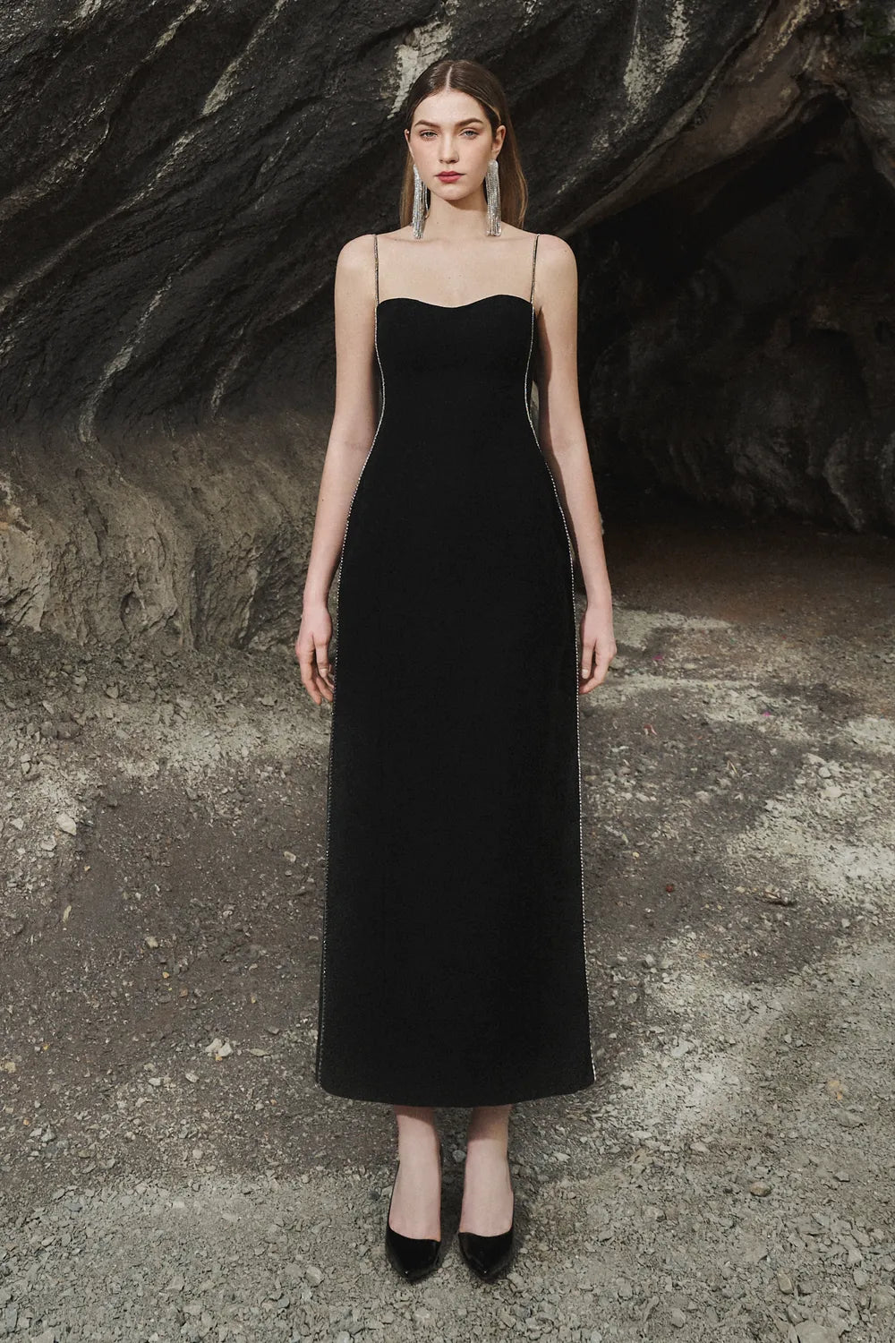 Camisole Crystal Embroidery Sweetheart Dress - TRACY COUTURE