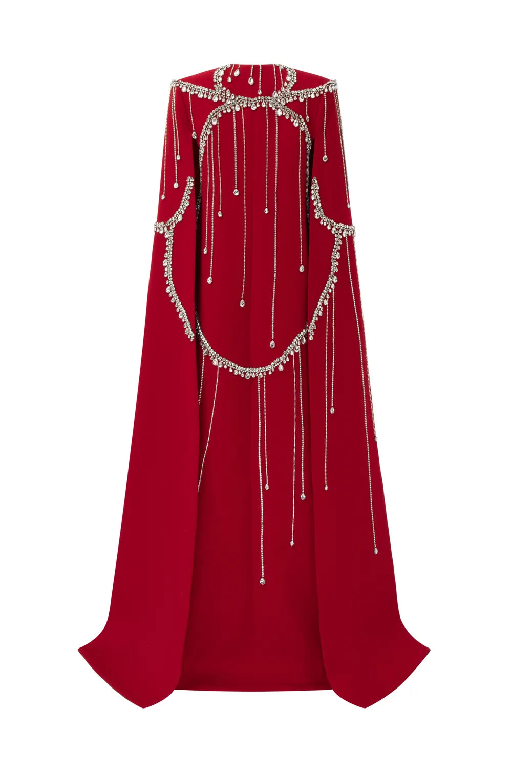 Stone Embellished Floor Length Cape