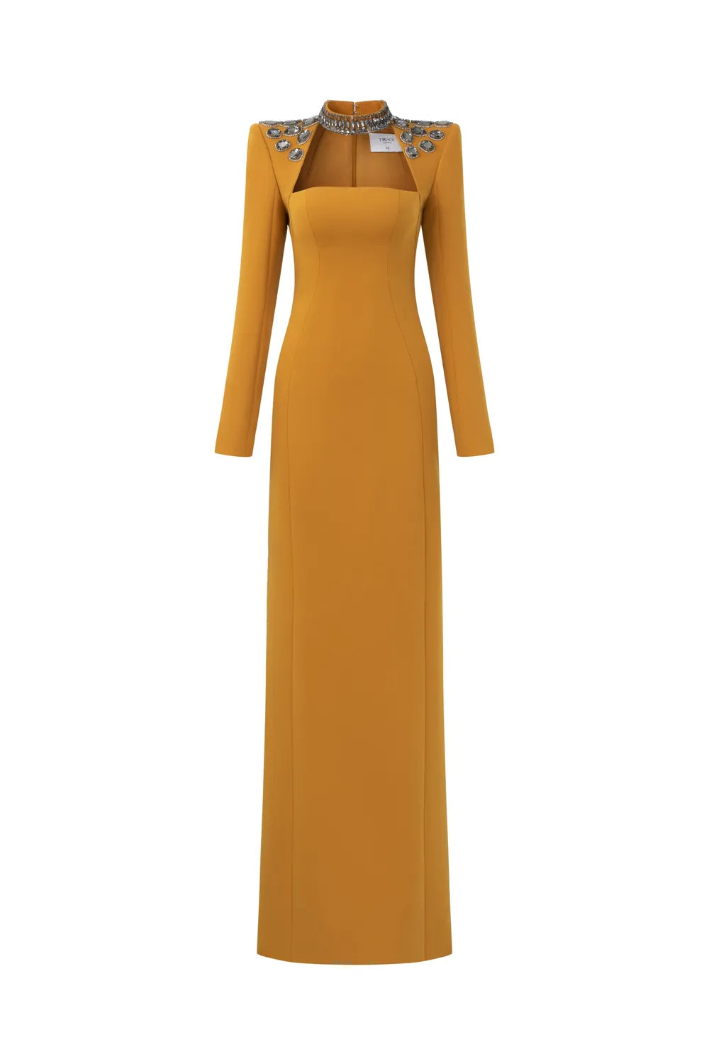 Choker Shoulder Stone Embellished Dress