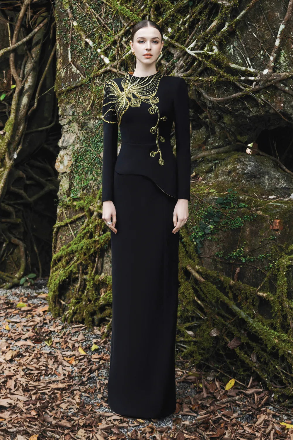 Orchid Embellished Open Back Dress