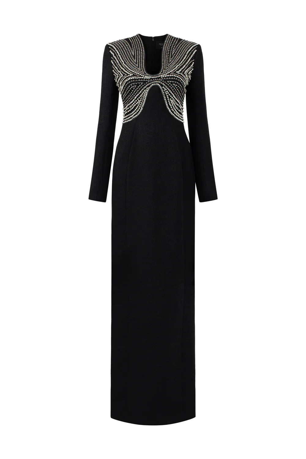 Stylized Curved Neck Straight Dress