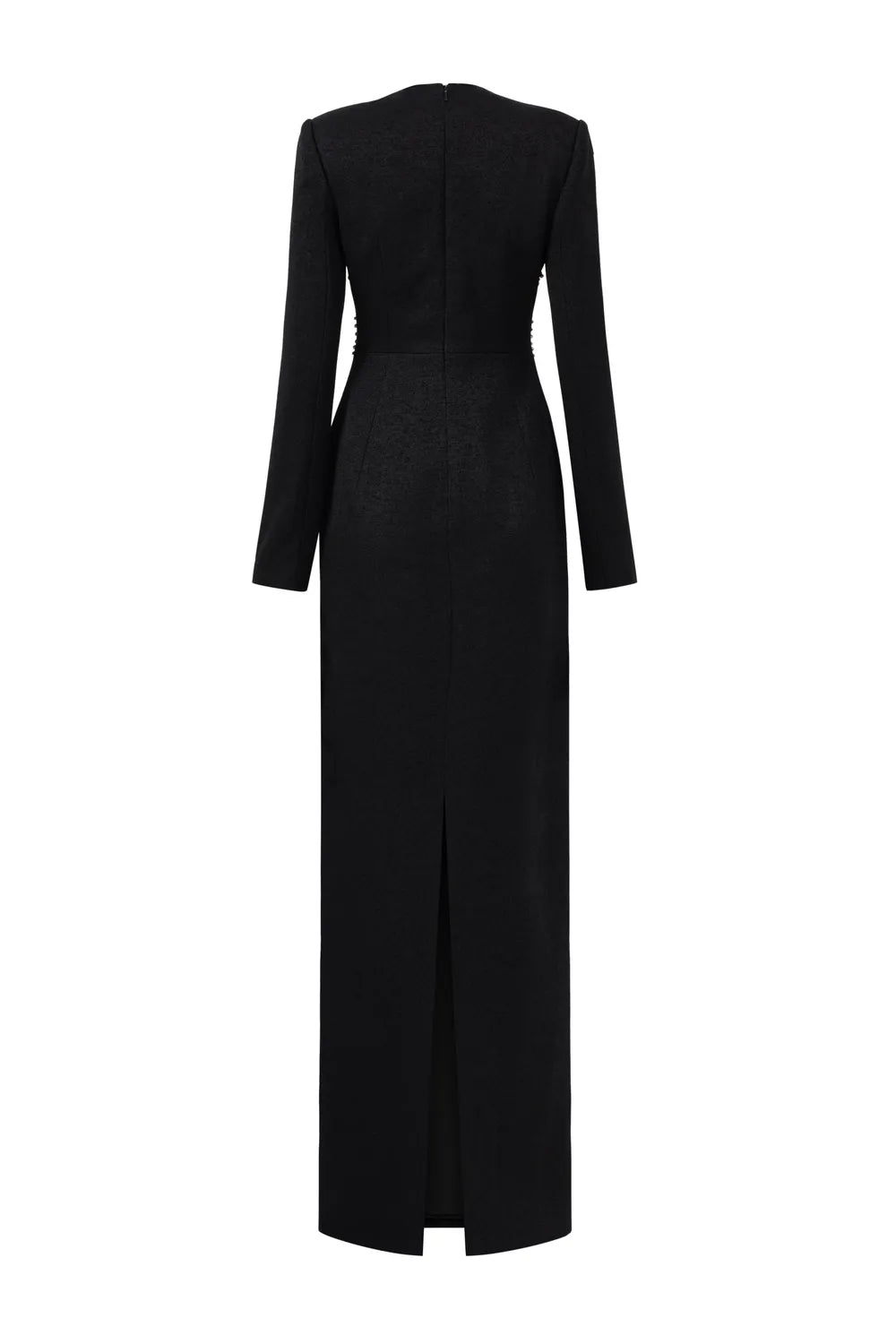 Stylized Curved Neck Straight Dress