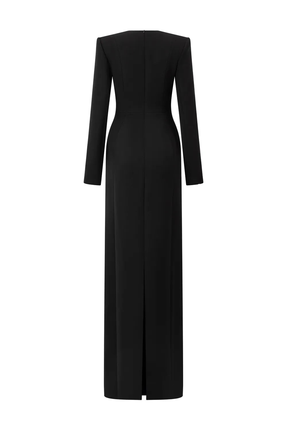 Long Sleeve Deep V-Neck Dress