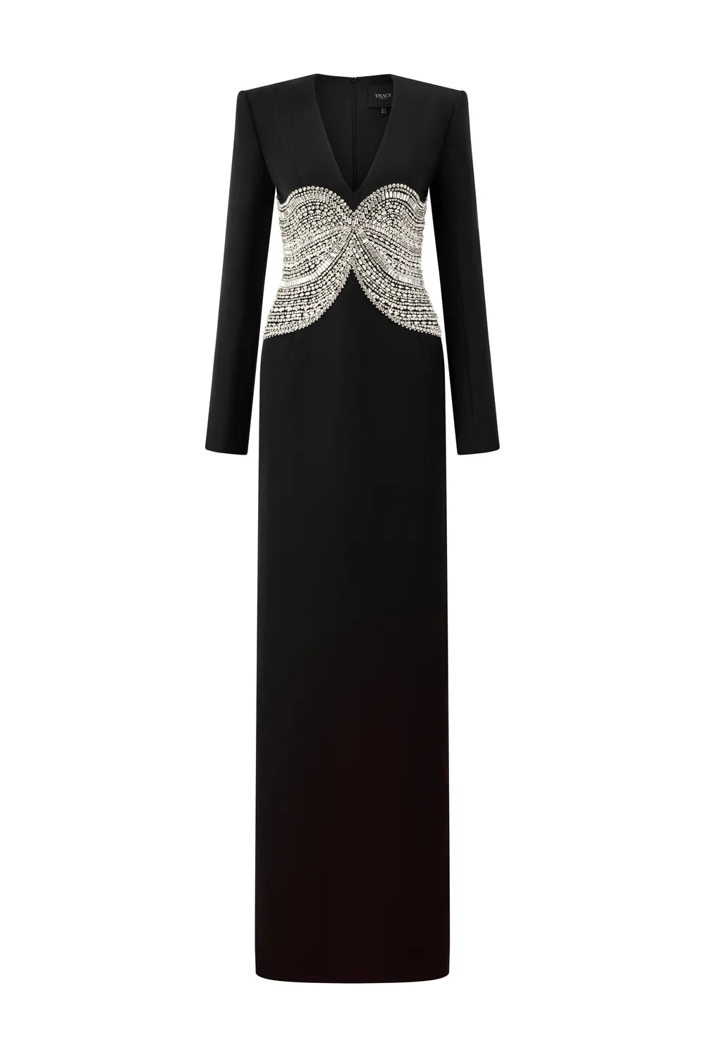 Long Sleeve Deep V-Neck Dress