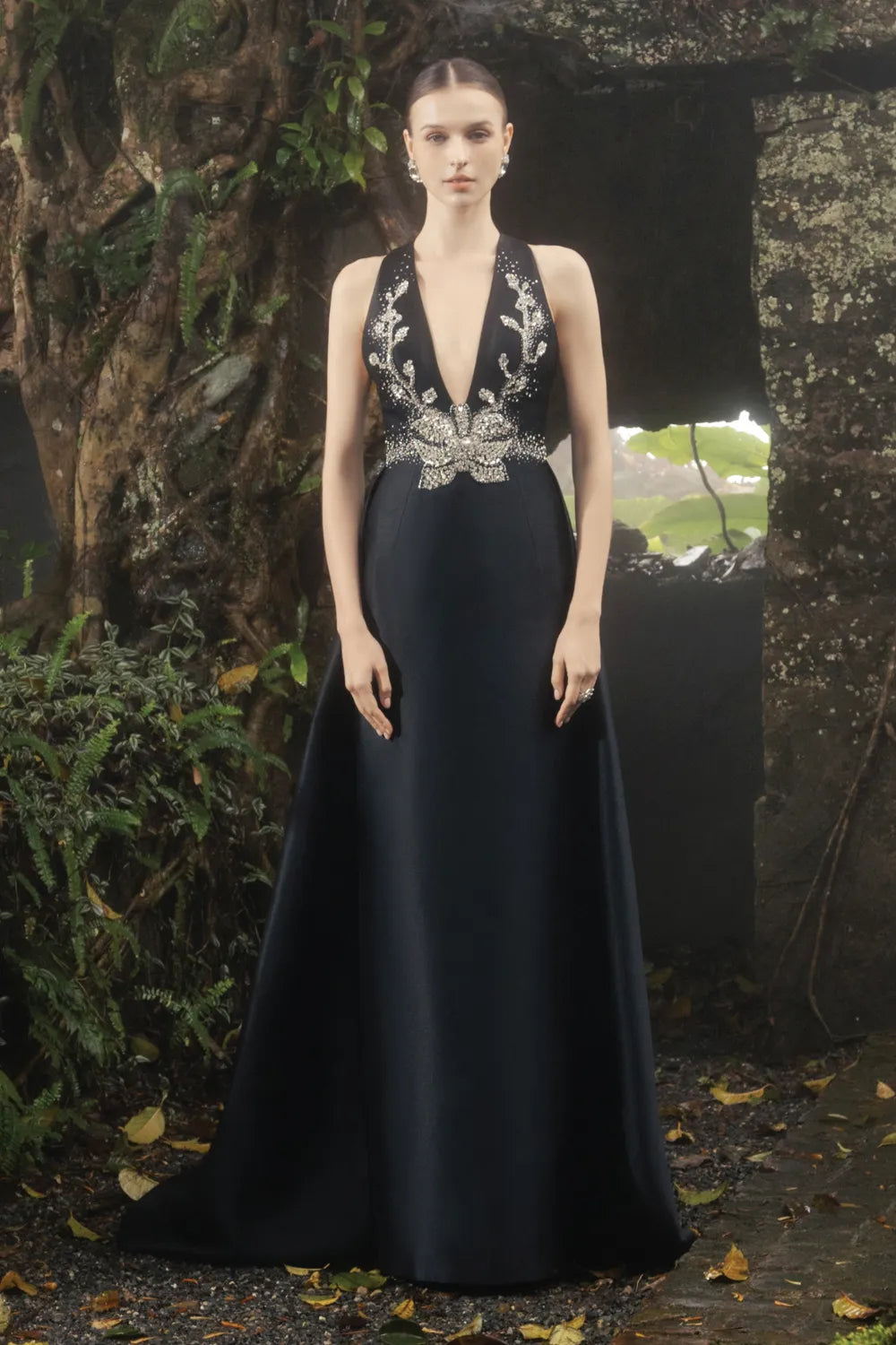 Strappy Deep V-Neck Dress