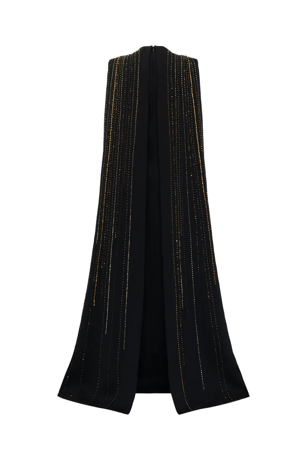 Long Flap Crystal-Embellished Dress