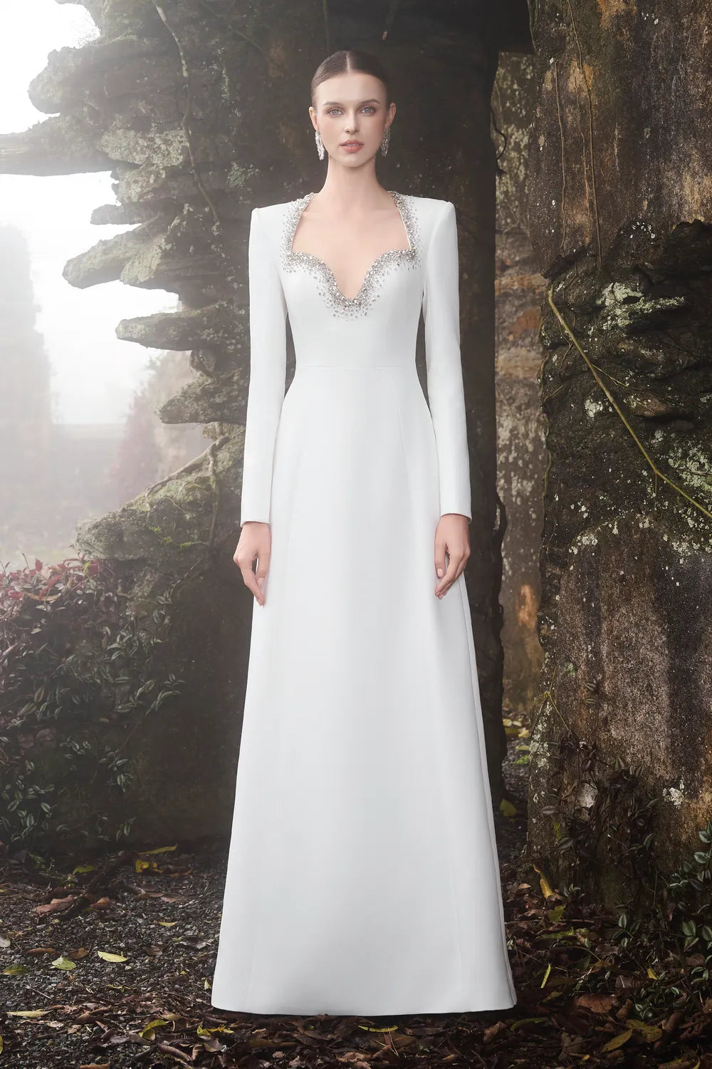 Stylized Neckline A-Line Dress