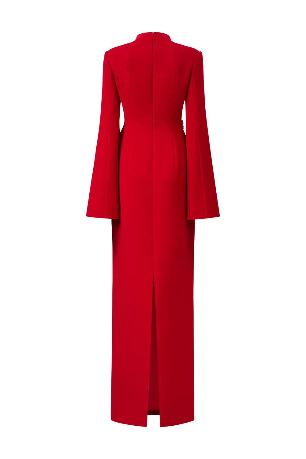 Cape Sleeve Crystal Embellished Dress